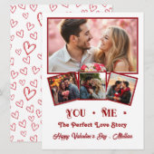 かわいいバレンタインデーの写真 シーズンカード (正面/裏面)