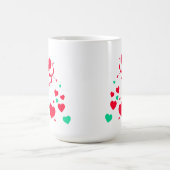 かわいいバレンタインデーの天使 コーヒーマグカップ (中央)