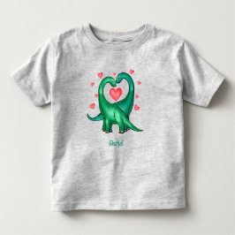 かわいいバレンタインデーの恐竜 トドラーTシャツ