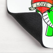 かわいいバレンタインデーの恐竜 マウスパッド (コーナー)