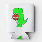 かわいいバレンタインデーの恐竜 缶クーラー (裏面)