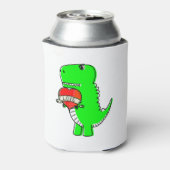 かわいいバレンタインデーの恐竜 缶クーラー (缶裏面)