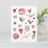 かわいいバレンタインデーの愛の漫画 シーズンカード (スタンド正面)