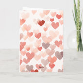 かわいいバレンタインデーの折りたたみ式＆編集可能な、鹿のハート シーズンカード (裏面)