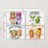 かわいいバレンタインデーの教室カード シーズンカード (正面/裏面)