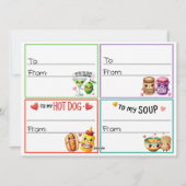 かわいいバレンタインデーの教室カード シーズンカード (裏面)