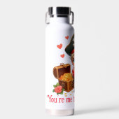 かわいいバレンタインデーの海賊 ウォーターボトル (正面)