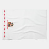 かわいいバレンタインデーの海賊 キッチンタオル (横)