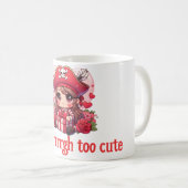 かわいいバレンタインデーの海賊 コーヒーマグカップ (正面右)