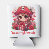 かわいいバレンタインデーの海賊 缶クーラー (裏面)