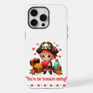 かわいいバレンタインデーの海賊 iPhone 15 PRO MAXケース