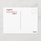 かわいいバレンタインデーの犬はがき ポストカード (裏面)