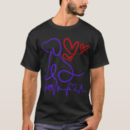 かわいいバレンタインデーの犬好き Tシャツ