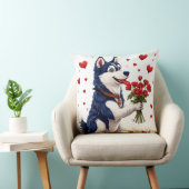 かわいいバレンタインデーの犬 クッション (椅子)