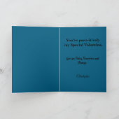 かわいいバレンタインデーの犬 折りたたみ式グリーティングカード カード (内部)