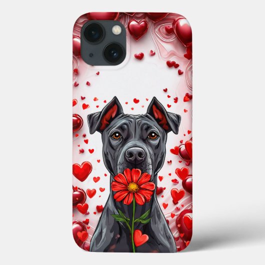かわいいバレンタインデーの犬 Case-Mate iPhoneケース (裏面)