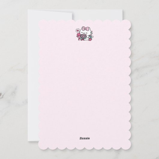 かわいいバレンタインデーの猫デザイン - 愛を感じるネコ シーズンカード (裏面)