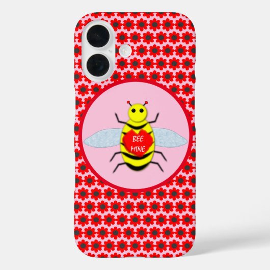 かわいいバレンタインデーの蜂 Case-Mate iPhoneケース (裏面)