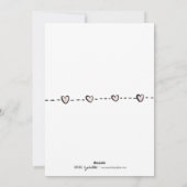 かわいいバレンタインデーの贈り物 ローズゴールドハート 家族写真 シーズンカード (裏面)