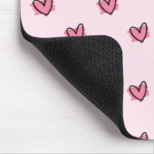 かわいいバレンタインデーの赤いハート柄 | マウスパッド (コーナー)