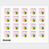 かわいいバレンタインデーのBee My Palentine スクエアシール (シート)