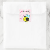 かわいいバレンタインデーのBee My Palentine スクエアシール (バッグ)
