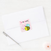 かわいいバレンタインデーのBee My Palentine スクエアシール (封筒)