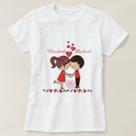 かわいいバレンタインデーのTシャツ Tシャツ