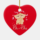 かわいいバレンタインデーセラミックオーナメント セラミックオーナメント (裏面)