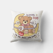 かわいいバレンタインデートテディベア クッション (裏面)