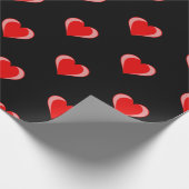 かわいいバレンタインデーハート ラッピングペーパー (角)