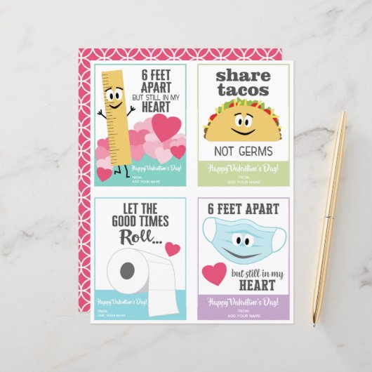 かわいいバレンタインデーパーティー教室 – 4ページ (正面/裏面インサイチュ)