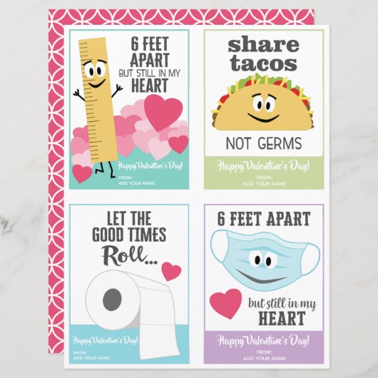 かわいいバレンタインデーパーティー教室 – 4ページ (正面/裏面)