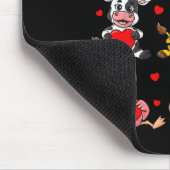 かわいいバレンタインデー動物ホールドハートボーイズGi マウスパッド (コーナー)