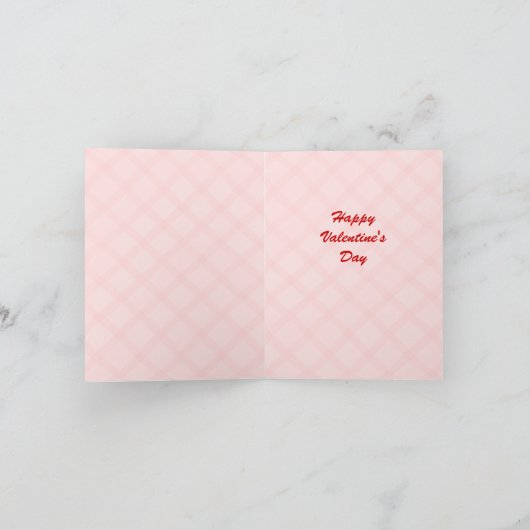 かわいいバレンタインデー子供へス シーズンカード (内部)