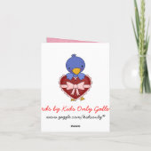 かわいいバレンタインデー子供へス シーズンカード (裏面)