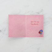 かわいいバレンタインデー子供へス シーズンカード (内部)