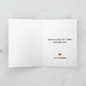 かわいいバレンタインデー孫ハートラブディアー シーズンカード (内部)