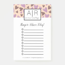 かわいいバレンタインデー水色ハート ポストイット