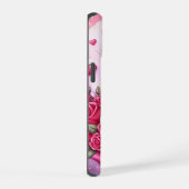 かわいいバレンタインデー猫/子猫 iPhone 15ケース (右側面)