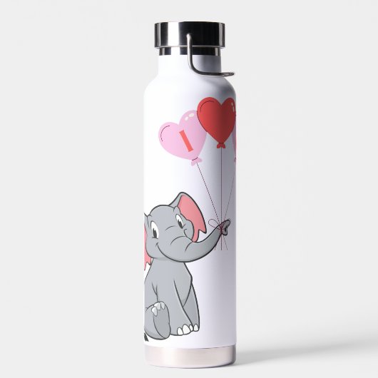 かわいいバレンタインデー私はあなたを愛しているハート ウォーターボトル (左面)