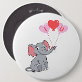 かわいいバレンタインデー私はあなたを愛しているハート 缶バッジ (正面&裏面)