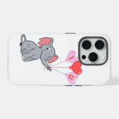 かわいいバレンタインデー私はあなたを愛しているハート iPhoneケース (裏面横)