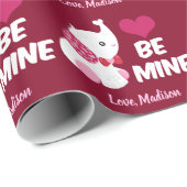 かわいいバレンタインデー象Be Mine ラッピングペーパー (ロールコーナー)