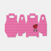 かわいいバレンタインデー赤いハート切り妻お願い フェイバーボックス (折り畳みなし)