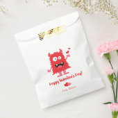 かわいいバレンタインデー赤いモンスターハート フェイバーバッグ (封をした状態)