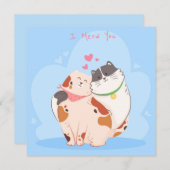 かわいいバレンタインデー シーズンカード (正面/裏面)