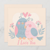 かわいいバレンタインデー シーズンカード (正面/裏面)