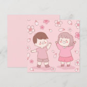 かわいいバレンタインデー シーズンカード (正面/裏面)