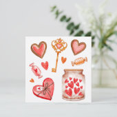 かわいいバレンタインデー シーズンカード (スタンド正面)